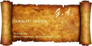 Gunszt Anita névjegykártya