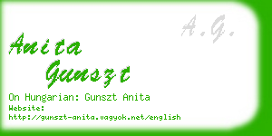 anita gunszt business card